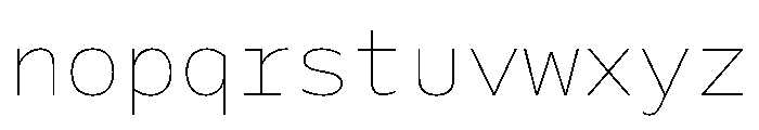 Galix Mono Thin Font LOWERCASE