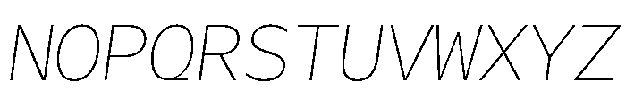 Galix Mono Ultra Light Italic Font UPPERCASE