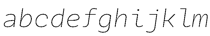 Galix Mono Ultra Light Italic FONT