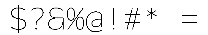 Galix Mono Ultra Light Font OTHER CHARS