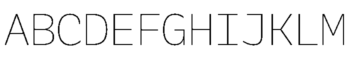 Galix Mono Ultra Light Font UPPERCASE