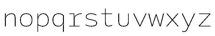 Galix Mono Ultra Light Font LOWERCASE