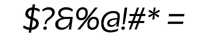 Galix Regular Italic Font OTHER CHARS