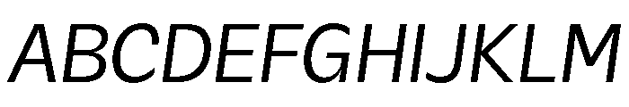 Galix Regular Italic Font UPPERCASE