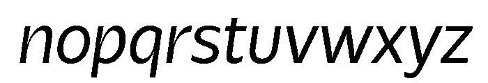 Galix Regular Italic Font LOWERCASE