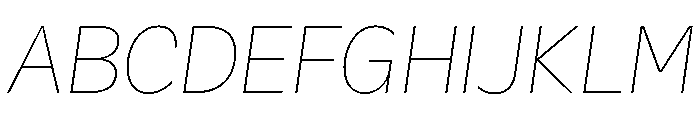 Galix Thin Italic Font UPPERCASE