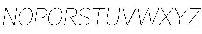 Galix Thin Italic Font UPPERCASE