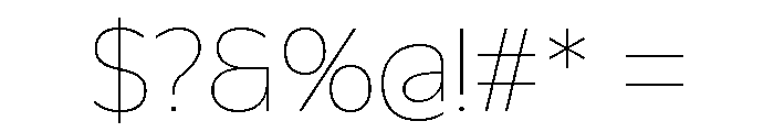 Galix Thin Font OTHER CHARS