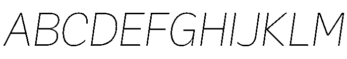 Galix Ultra Light Italic Font UPPERCASE
