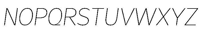 Galix Ultra Light Italic Font UPPERCASE
