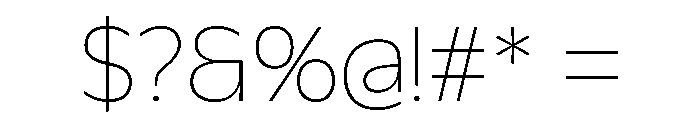 Galix Ultra Light Font OTHER CHARS