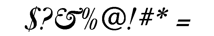 Garamond Bold Italic Font OTHER CHARS