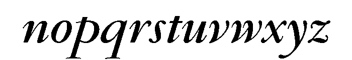 Garamond Bold Italic Font LOWERCASE