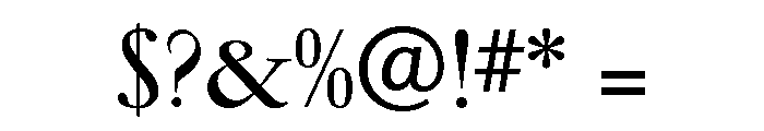 Garamond Bold Font OTHER CHARS