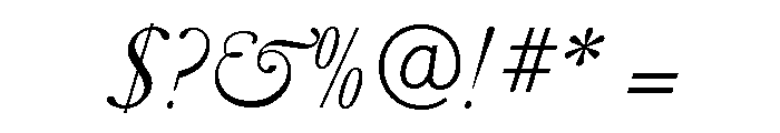 Garamond Light Italic Font OTHER CHARS