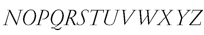 Garamond Light Italic Font UPPERCASE