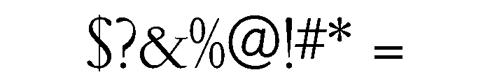 Garamond Light Font OTHER CHARS