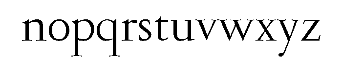 Garamond Light Font LOWERCASE