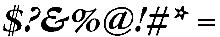 Garamond Micro Bold Italic Font OTHER CHARS