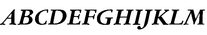Garamond Micro Bold Italic Font UPPERCASE