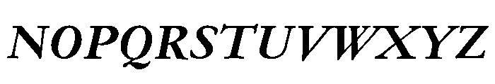 Garamond Micro Bold Italic Font UPPERCASE