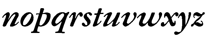 Garamond Micro Bold Italic Font LOWERCASE