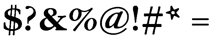 Garamond Micro Bold Font OTHER CHARS