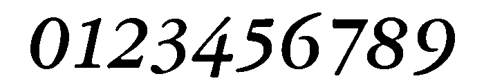 Garamond Micro Medium Italic Font OTHER CHARS