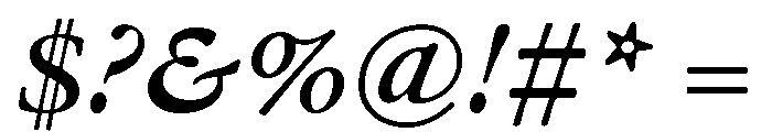 Garamond Micro Medium Italic Font OTHER CHARS