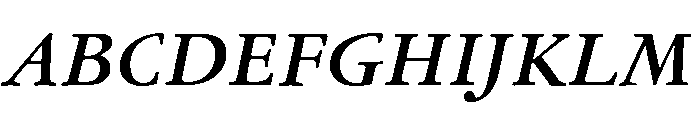 Garamond Micro Medium Italic Font UPPERCASE