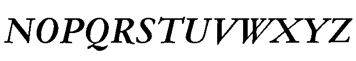 Garamond Micro Medium Italic Font UPPERCASE