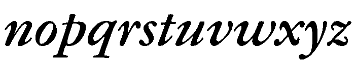 Garamond Micro Medium Italic Font LOWERCASE