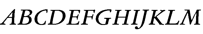 Garamond Micro Regular Italic Font UPPERCASE
