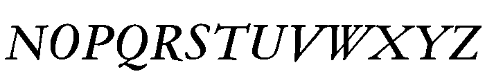 Garamond Micro Regular Italic Font UPPERCASE