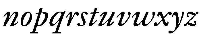 Garamond Micro Regular Italic Font LOWERCASE
