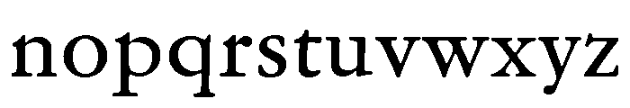 Garamond Micro Regular Font LOWERCASE