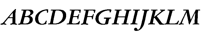 Garamond Subhead Bold Italic Font UPPERCASE