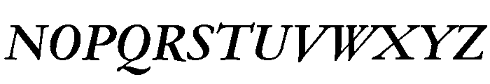 Garamond Subhead Bold Italic Font UPPERCASE