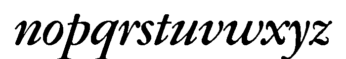 Garamond Subhead Bold Italic Font LOWERCASE