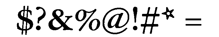Garamond Subhead Bold Font OTHER CHARS