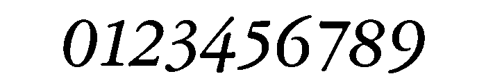 Garamond Subhead Medium Italic Font OTHER CHARS
