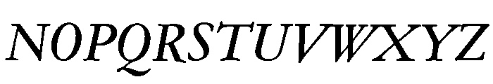 Garamond Subhead Medium Italic Font UPPERCASE