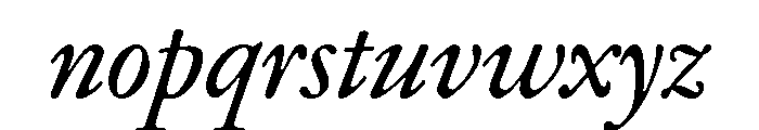 Garamond Subhead Medium Italic Font LOWERCASE