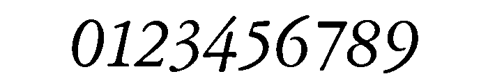 Garamond Subhead Regular Italic Font OTHER CHARS