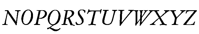Garamond Subhead Regular Italic Font UPPERCASE