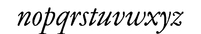 Garamond Subhead Regular Italic Font LOWERCASE