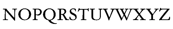 Garamond Subhead Regular Font UPPERCASE