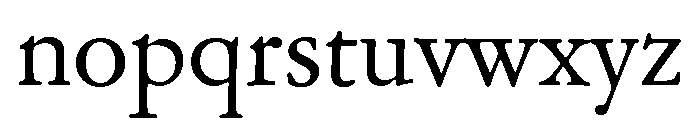 Garamond Subhead Regular Font LOWERCASE