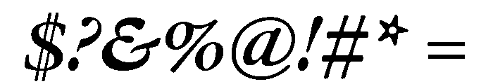 Garamond Text Bold Italic Font OTHER CHARS