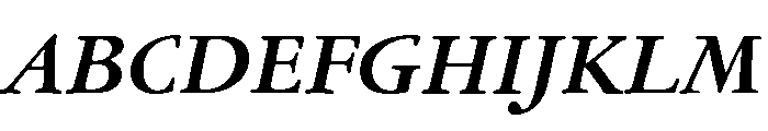 Garamond Text Bold Italic Font UPPERCASE
